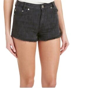 Sandro Paris Please high rise dark grey denim shorts size 30 excellent condition